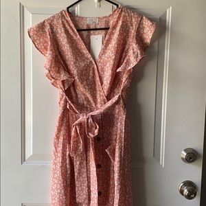 Pink floral dress